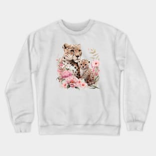 Leopard with baby Crewneck Sweatshirt